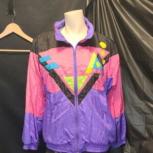 LAVON VINTAGE COLOR-BLOCK WINDBREAKER